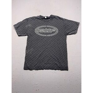FMF Racing T-Shirt Cotton All Over Print Black Large Mens